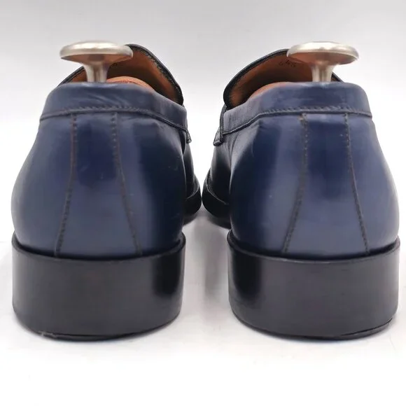 Gianni Gallucci Mens 11.5 / 44.5EU Navy Leather Dress Shoes  display picture 3